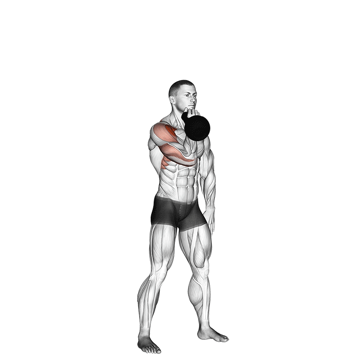 Animation of how to do Kettlebell Arnold press