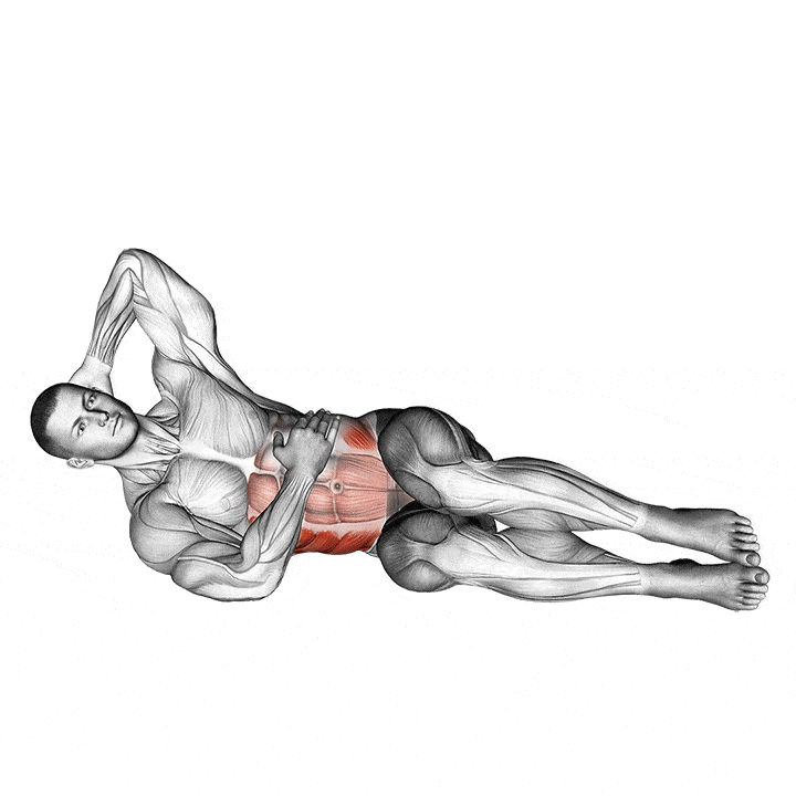 Animation of how to do Oblique crunches