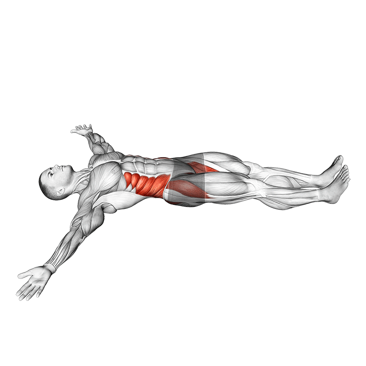 Animation of how to do Supine spinal twist pose